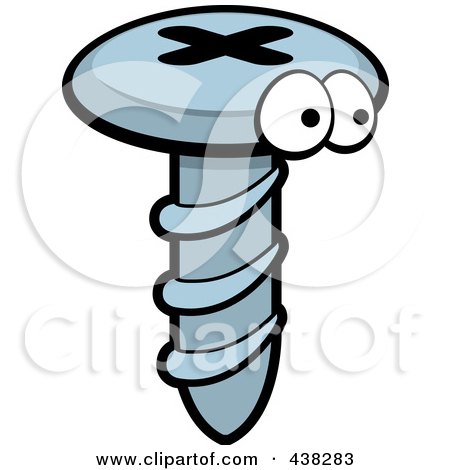 450x470 Royalty Free (Rf) Clipart Illustration Of A Screw Character By