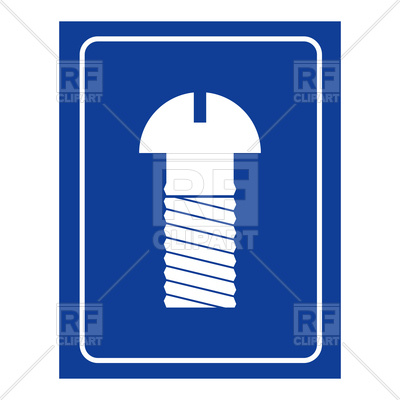 400x400 Screw Men Room. Wc Icon. Royalty Free Vector Clip Art Image