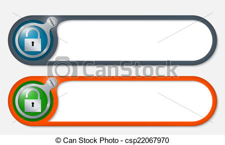450x290 Vector Buttons With Screw And Padlock Vectors Illustration