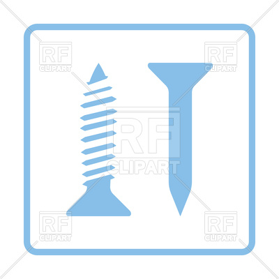 400x400 Blue Frame Design Of Icon Of Screw Royalty Free Vector Clip Art