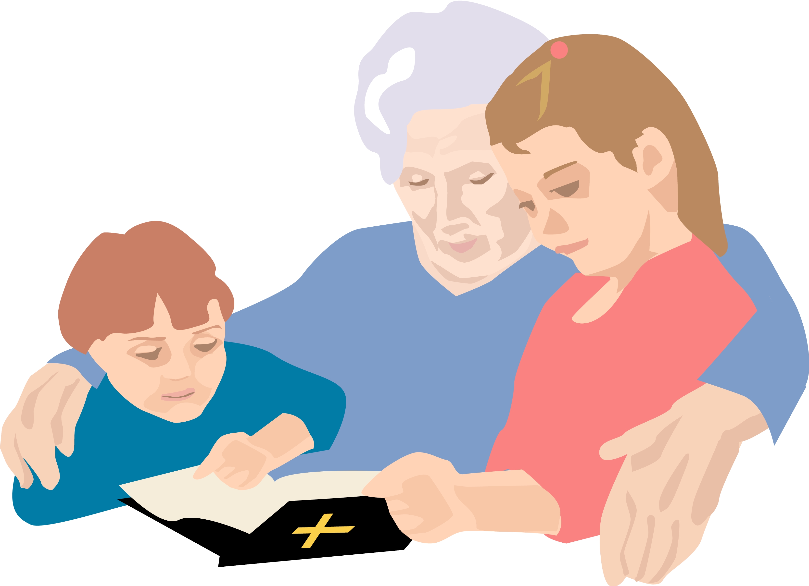 3300x2392 Scripture Clipart Family Reading