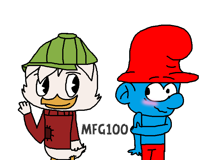 729x540 Papa Smurf And Scrooge Mcduck As Little Kids By Mixelfangirl100