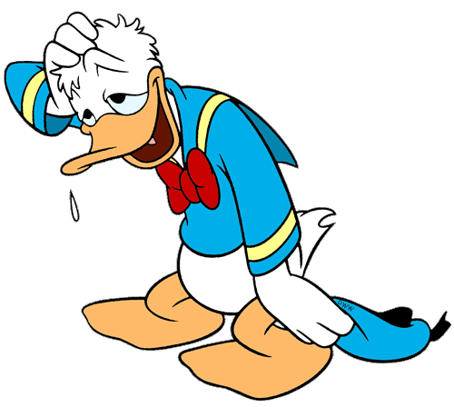 500x448 Donald Duck Clipart Tired