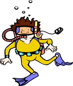 298x350 Free Clip Art Picture Of A Man In A Scuba Diving Suit