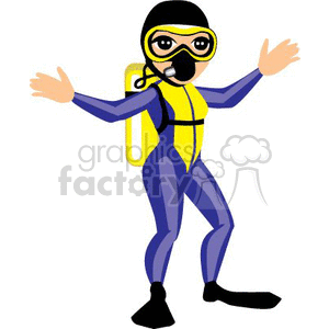 300x300 Clip Art Sports Scuba Diving And More Related Vector Clipart