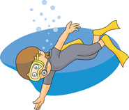 185x158 Cartoon Scuba Diver Clipart
