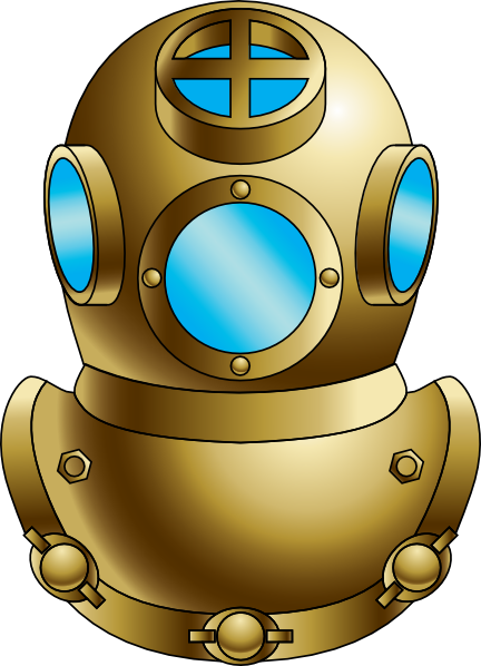 432x598 Deep Diver Helmet Clip Art