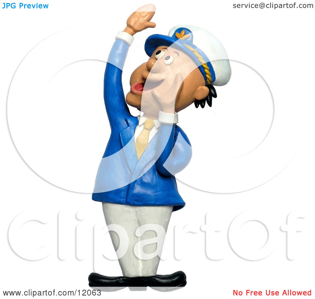 1080x1024 Clay Sculpture Clipart Ship Captain Hollering