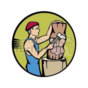 300x300 Sculpture Clipart Wood Carver