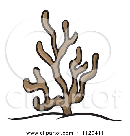 450x470 Cartoon Of Brown Ocean Coral