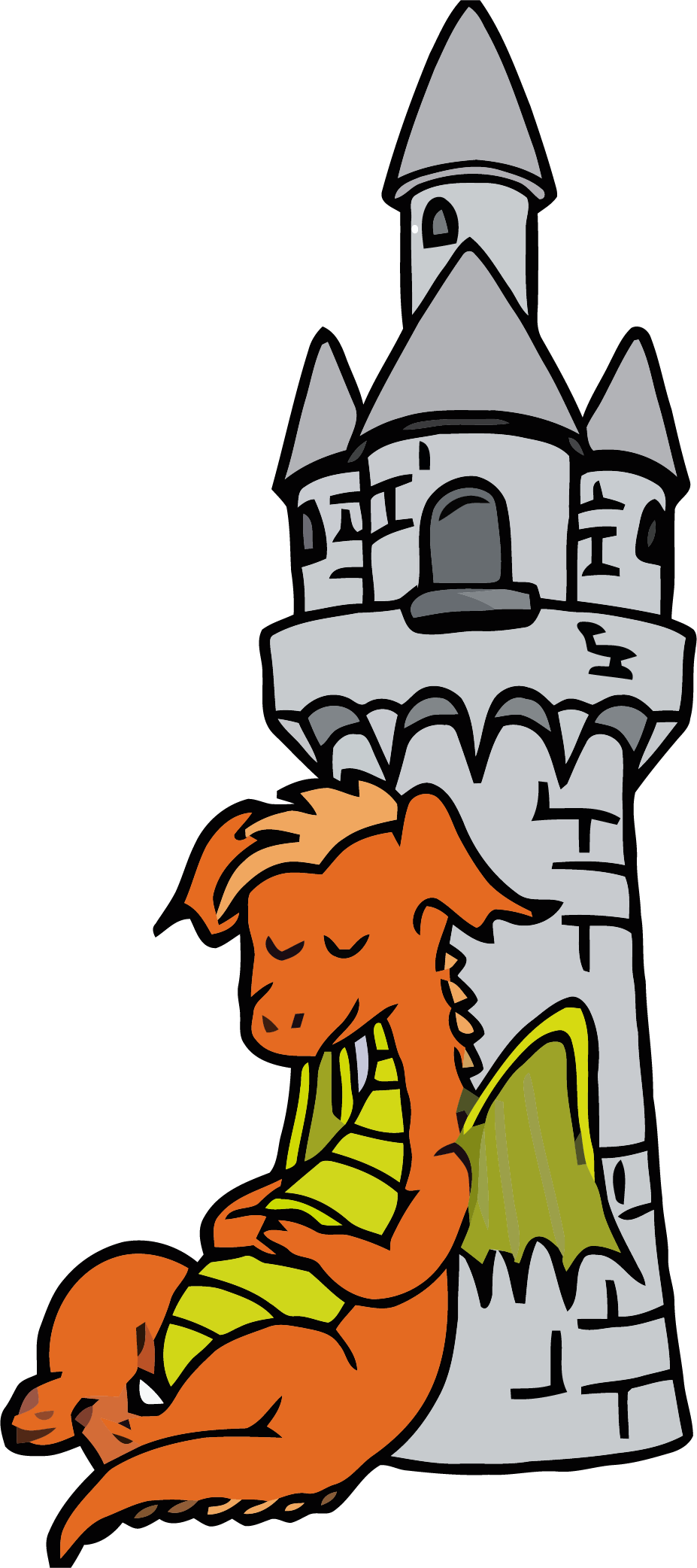 927x2084 The Dragon Tower Free Clipart Png