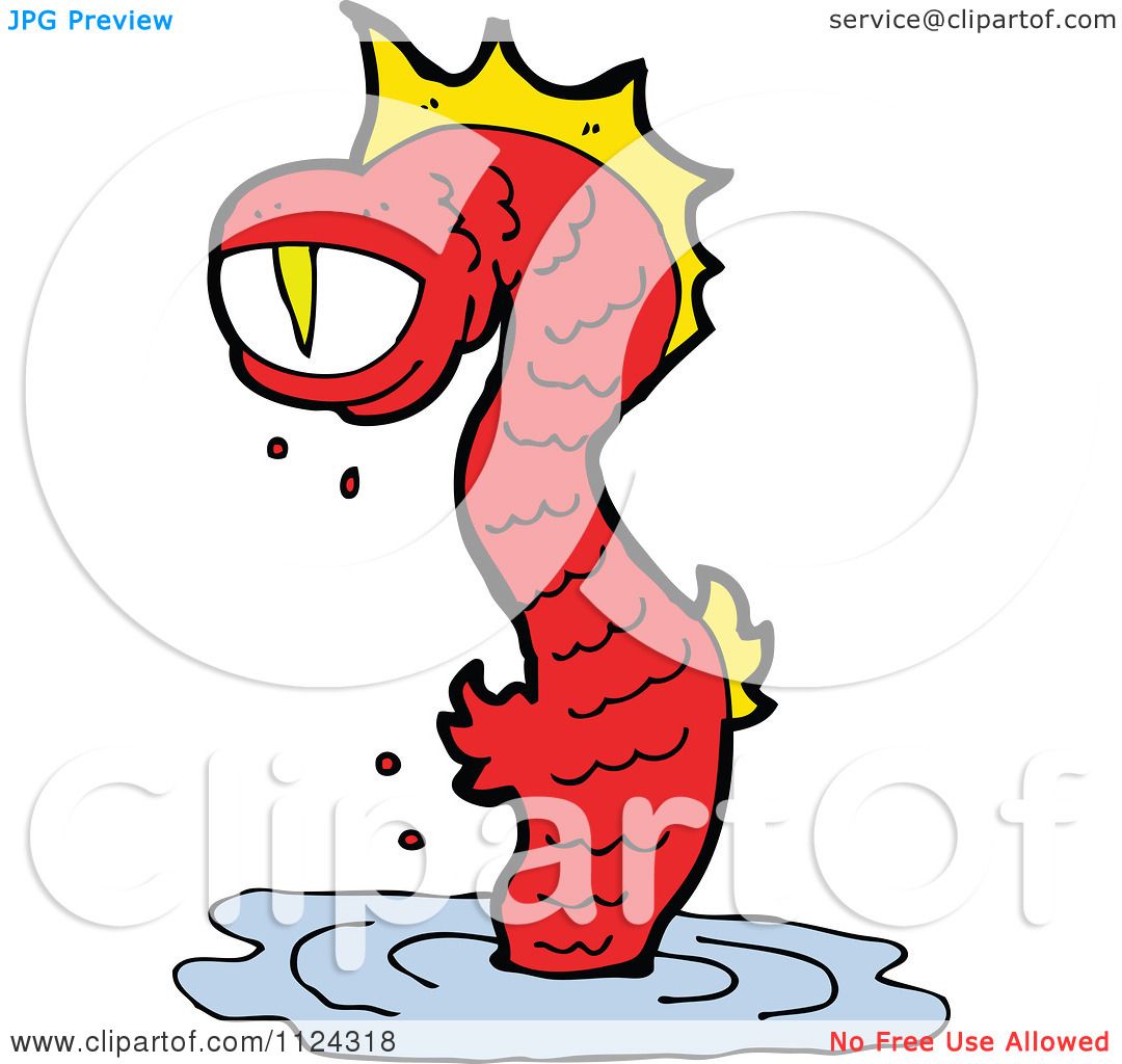 1080x1024 Fantasy Cartoon Of A Red Sea Monster Or Alien