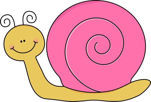 500x340 Yellow And Pink Snail Clip Art Image Cute Yellow Snail With A Pink