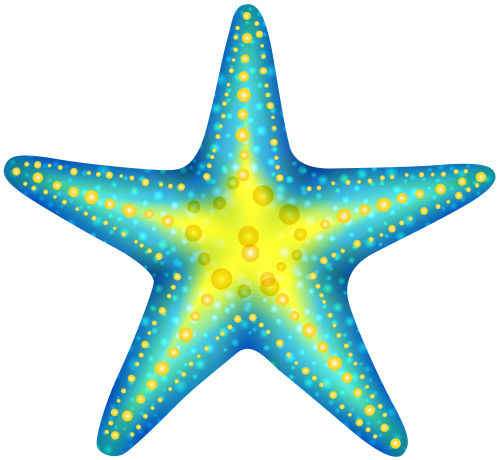 500x460 Blue Starfish Png Clip Art Sea Animals Clip Art