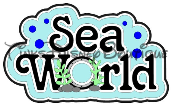 570x350 Sea World Svg Clipart Title Scrapbook Cricut Silhouette Print Then