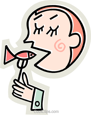 383x480 Man Eating Seafood Royalty Free Vector Clip Art Illustration