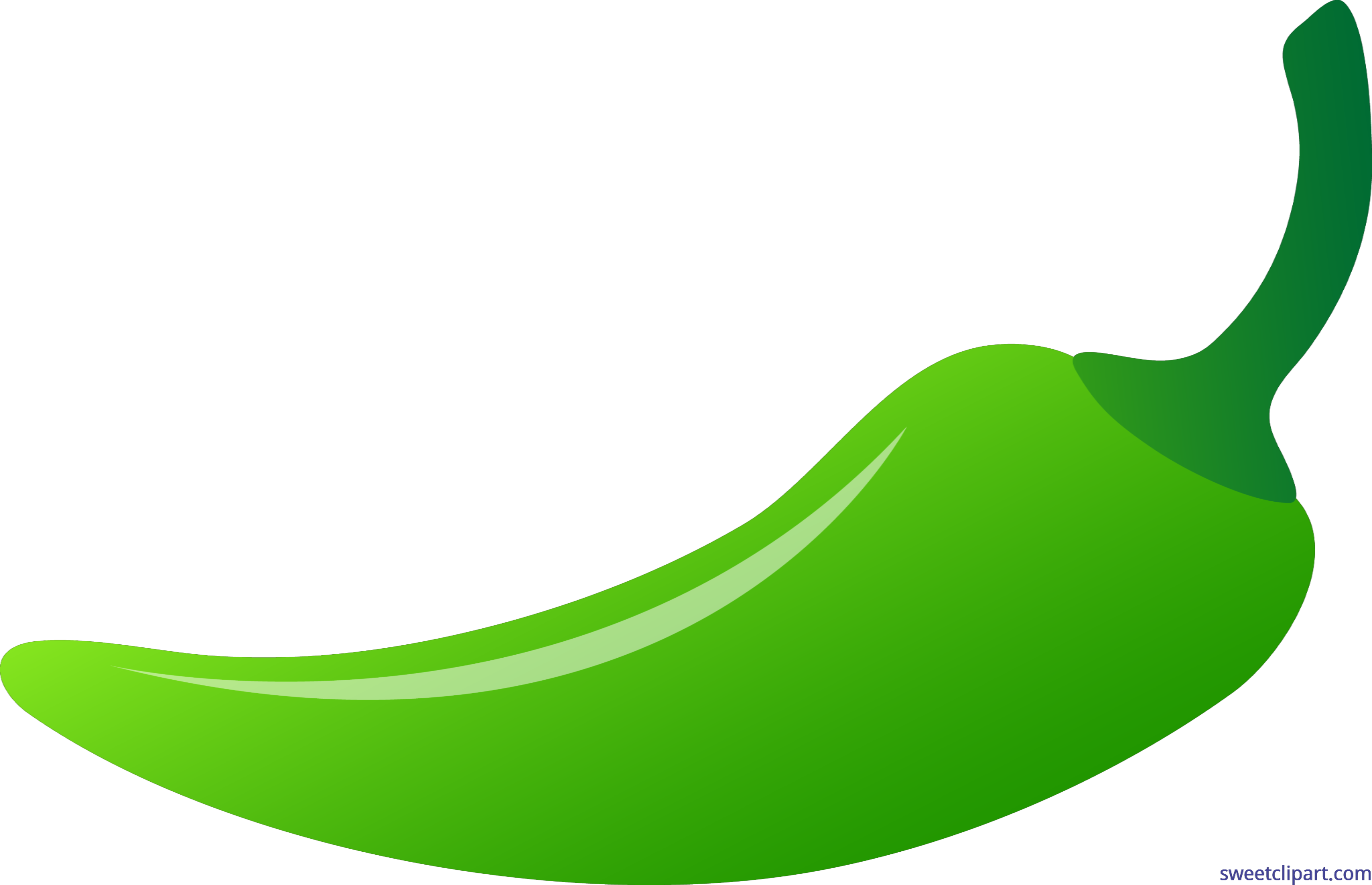 6332x4083 Green Chili Pepper Clip Art