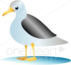 300x274 Seagull Clip Art Beach Wedding Clipart