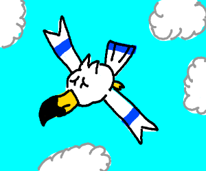 300x250 Seagull Clipart Sad