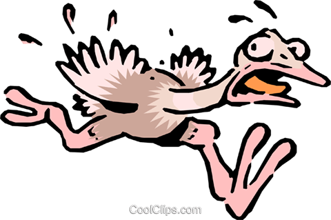 480x319 Cartoon Ostrich Royalty Free Vector Clip Art Illustration