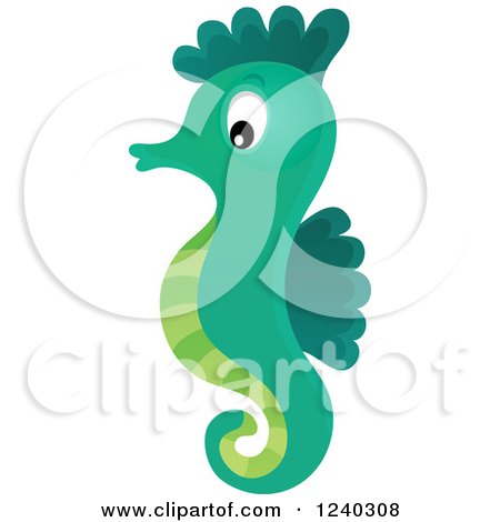 450x470 Royalty Free (Rf) Clipart Illustration Of A Trio Of Seahorses