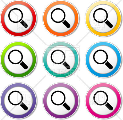 400x390 Search Icon With Magnifier Royalty Free Vector Clip Art Image