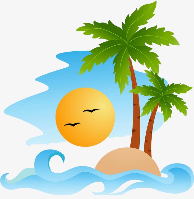 650x667 Coconut Tree, Seascape, Cartoon Png Image And Clipart For Free