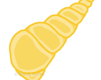 340x270 Yellow Scallop Shell Clip Art