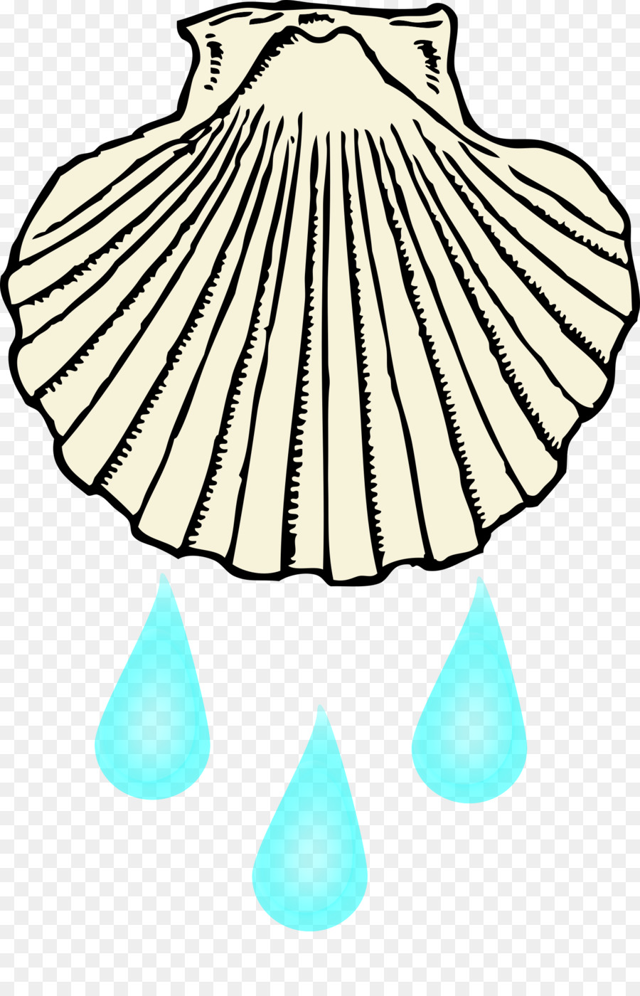 900x1400 Clam Seashell Black And White Clip Art