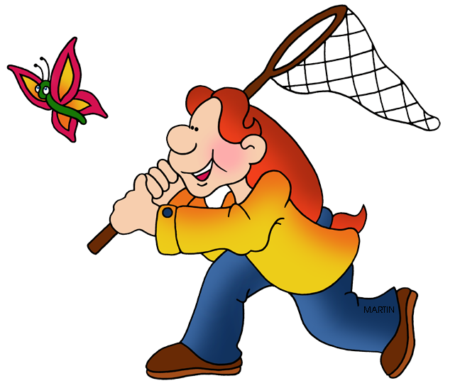 648x547 Seasons Clip Art By Phillip Martin, Butterfly Catcher