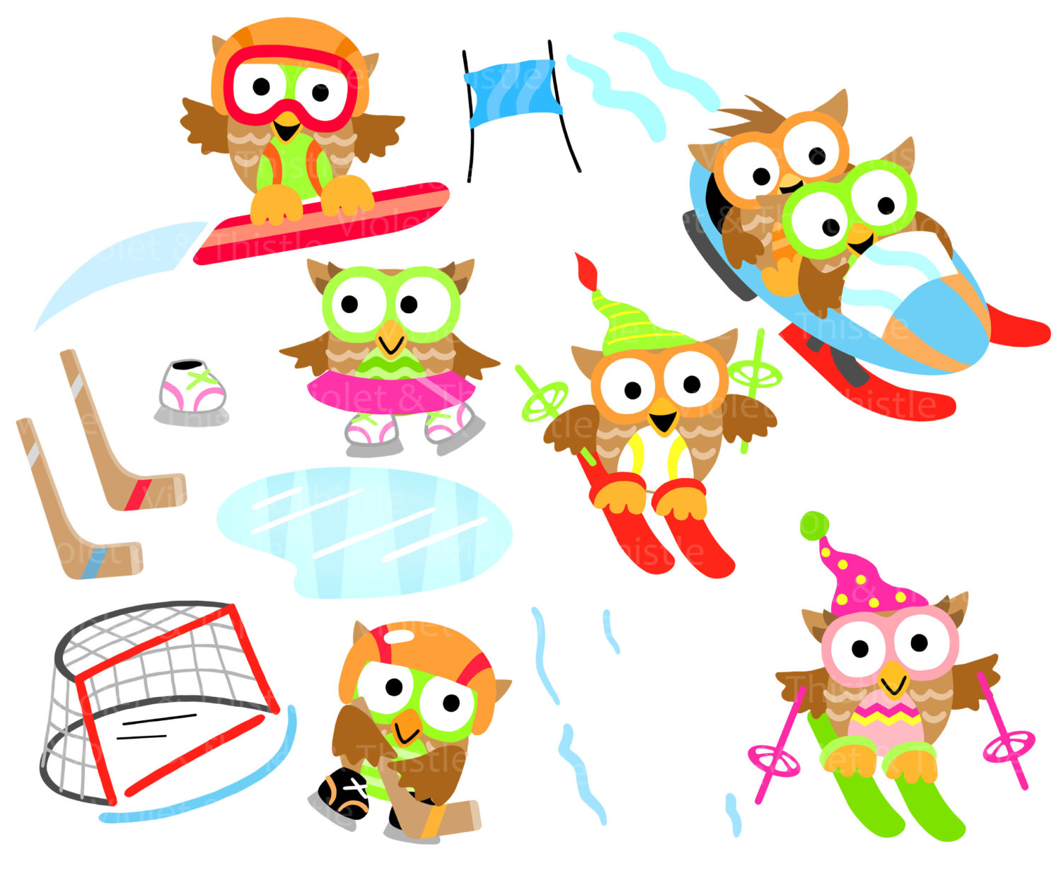1500x1235 Seasons Owl Clipart Clip Art Buy 3 Get 1 Free Sale Winter Spring