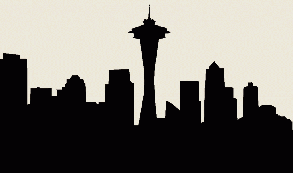 1024x606 Homely Ideas Space Needle Clipart Seattle Silhouette Etsy