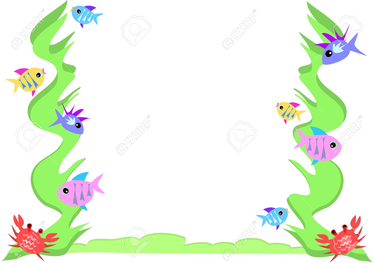 1300x913 Seaweed Clipart Border