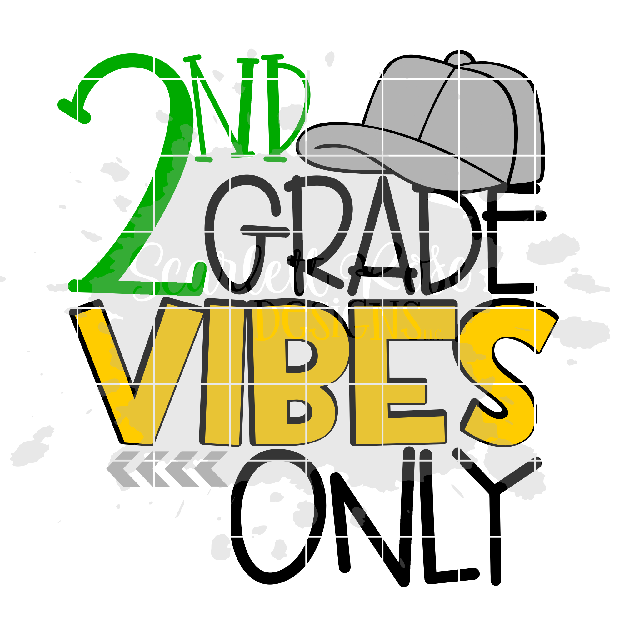 2000x2000 2nd Grade Vibes Only Svg, School Svg Cut File For Cricut And Cameo