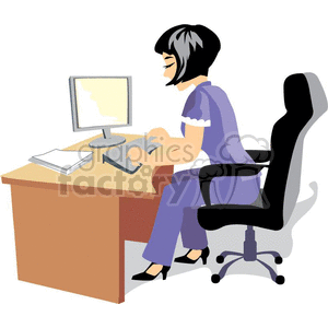300x300 Secretary Working Clipart
