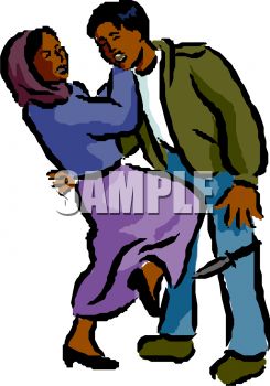 245x350 Royalty Free Clip Art Image Ethnic Woman Using Self Defense On