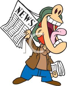 233x300 A Boy Yelling To Sell Newspapers