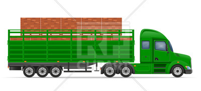 400x181 Truck Semi Trailer Transportation Of Construction Materials