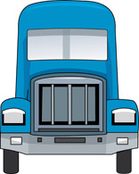 156x195 Semi Truck Front View Clipart