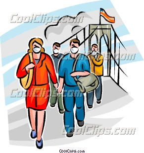 291x308 Survivors Of The Wtc Attacks Evacuating The City Clip Art