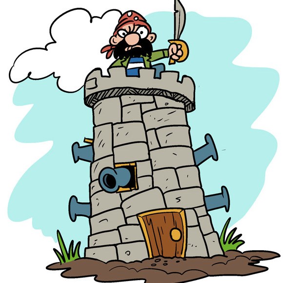 580x580 Pirate Fortress Clip Art