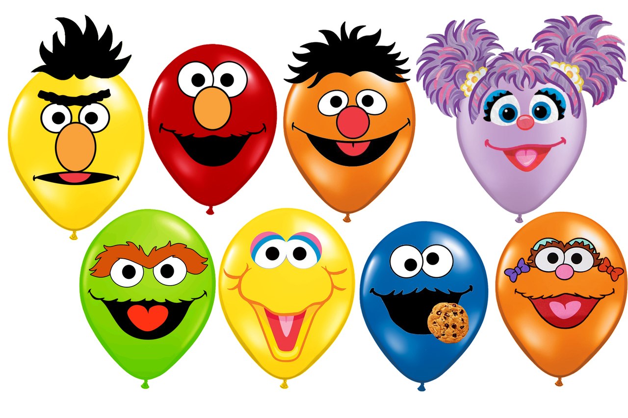1280x853 Sesame Street Printable Faces Birthday Balloons Elmo, Cookie