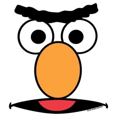 400x400 Bert Face Template To Use For Decorating Sesame Street Birthday