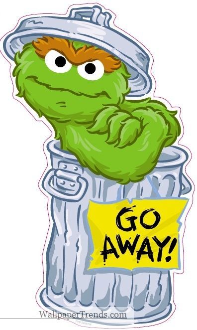396x662 9 Oscar The Grouch Sesame Street Removable Wall Decal Sticker Art
