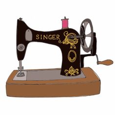 236x236 Public Domain! Vintage Sewing Machine Clipart Stencils