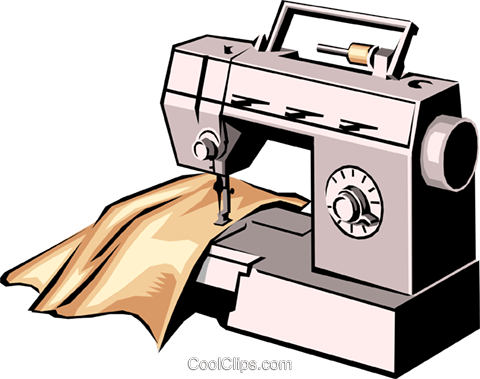 480x379 Sewing Machine Royalty Free Vector Clip Art Illustration Hous0201