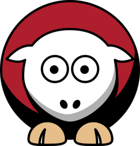 285x298 Sheep 4 Toned San Francisco 49ers Team Colors Clip Art