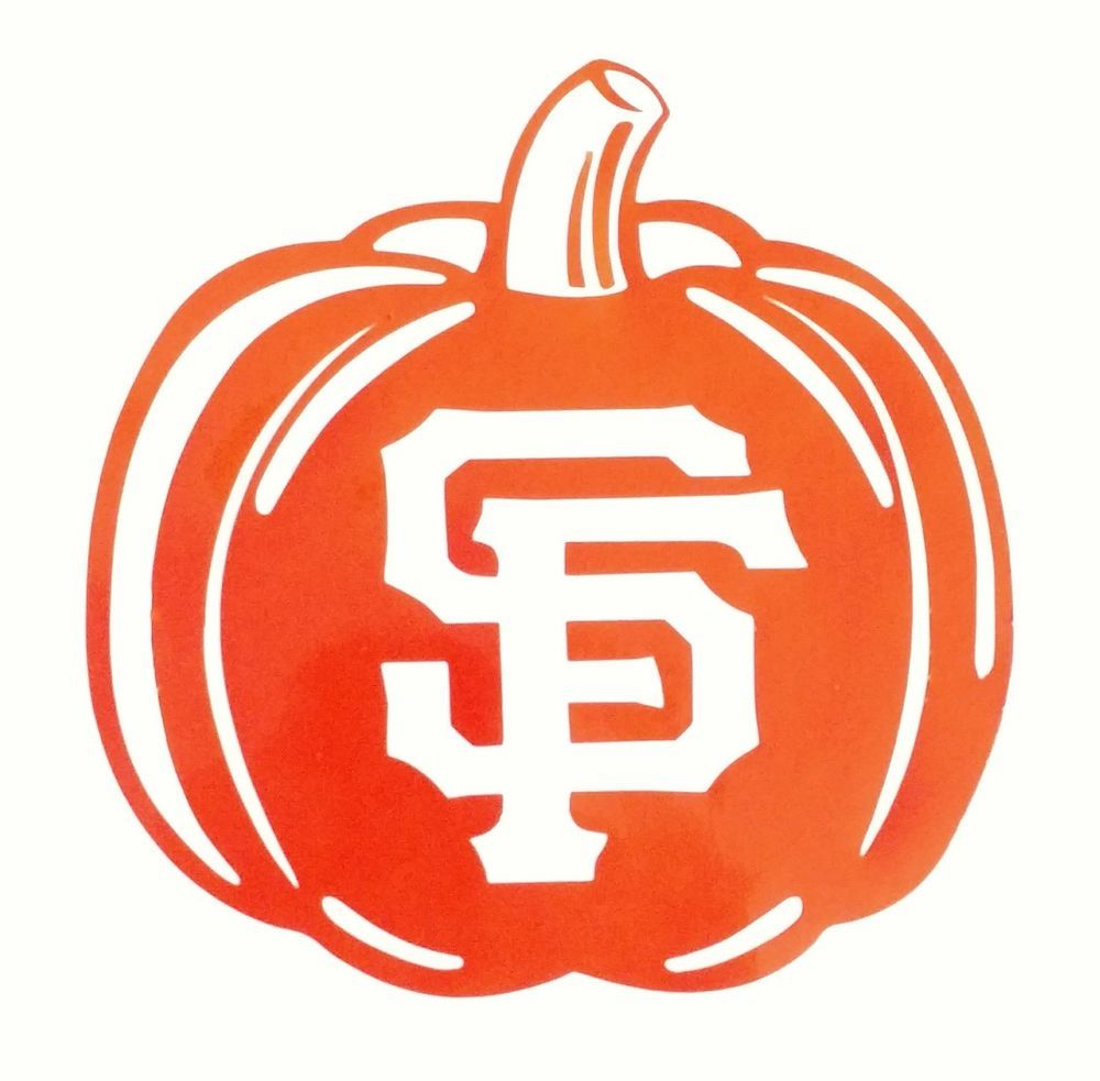 1000x983 Sf Giants Jack O Lantern Decal,halloween,die Cut Vinyl Sticker,san