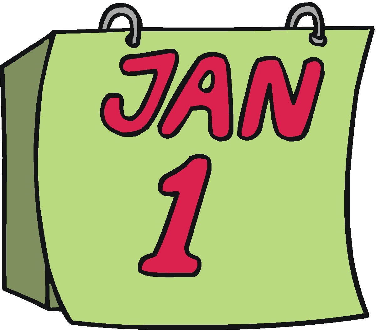1200x1054 Calendar Clipart 1 January