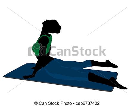 450x358 Female Yoga Illustration Silhouette. Female Yoga Art Clip Art